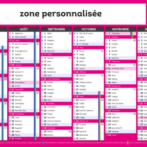 calendrier A4 paysage recto-verso