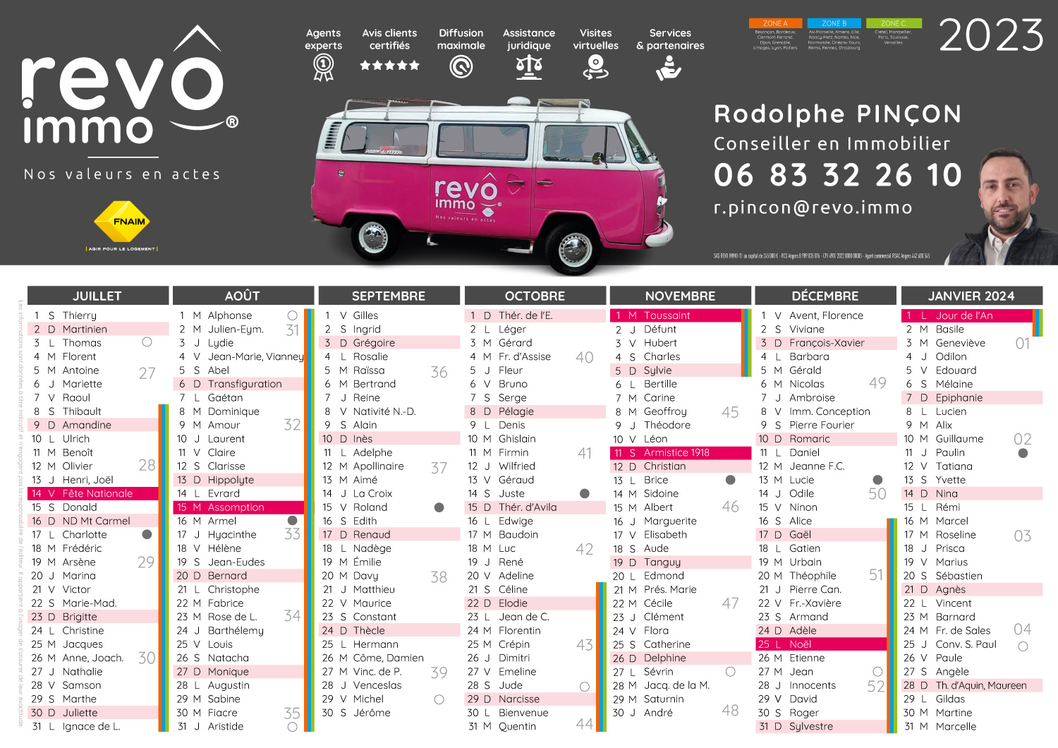 calendrier A4 paysage recto-verso – Image 4