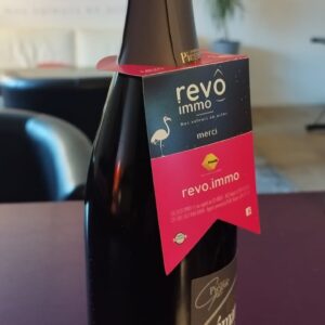Etiquettes tour de bouteille PVC